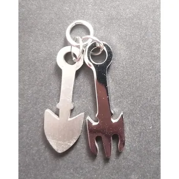 Přívěsek Hrábě a lopatička - ocelový přívěsek