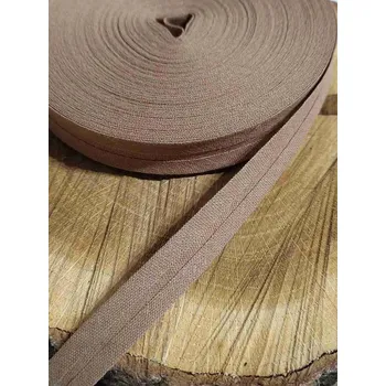 Krajka Šikmý proužek bavlněný šíře 14 mm zažehlený velbloudí