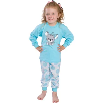 Dívčí pyžamo Dívčí pyžamo Betty Mode vel. 110,122 modré s myškou