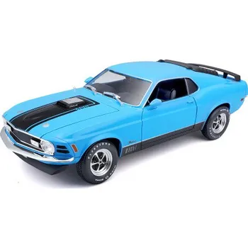 autíčko Maisto Ford Mustang Mach 1 1970 1:18 modrá - expresní doprava