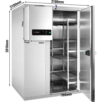 Lednice G.Gastro Commercial Walk-In Cold Room - 2100x2100[mm] - 6,90m³ (6900L) - incl. Integral Refrigeration Unit