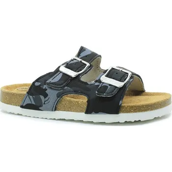 Chlapecké pantofle BEST FEET 513-16 černošedé, dětské pantofle vel.35