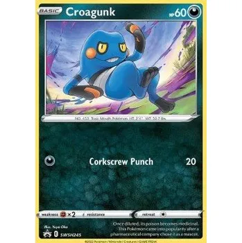 Karetní hra Pokémon SWSH245 Croagunk - Black Star Promos