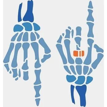 Šablona, KOSTRA - RUCE 1, 30 x 30 cm, 1ks