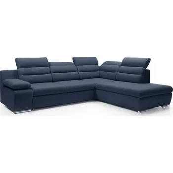 Sedací souprava Sedací souprava GRECO | FUNKČNÍ LÁTKA | pravá | rozkládací + úložný prostor | tmavě modrá 79 | AKCE