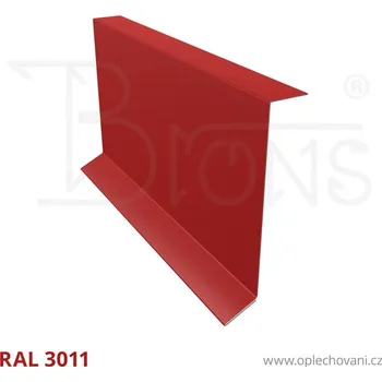 Střešní lemovaní Závětrná lišta pod krajovou tašku rš 160 vínově červená