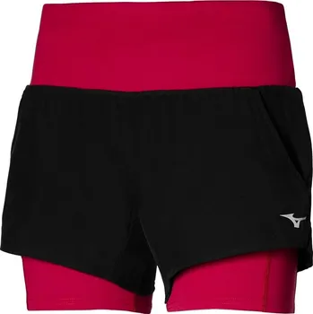 Dámské šortky Mizuno 2 in 1 4.5 Short/Black/Persian Red L