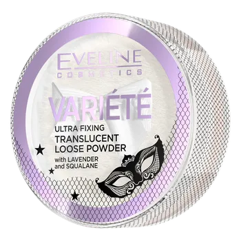 Pudr Eveline Cosmetics Variété transparentní sypký pudr s levandulí a skvalanem na obličej, 5 g