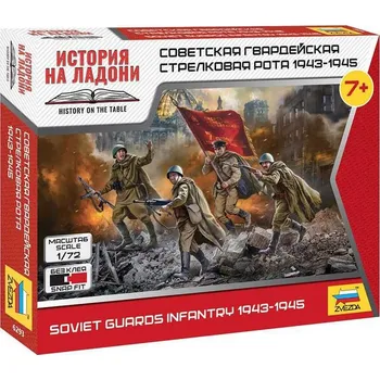 Plastikový model Zvezda Zvezda figurky - Soviet Guards Infantry (1:72)
