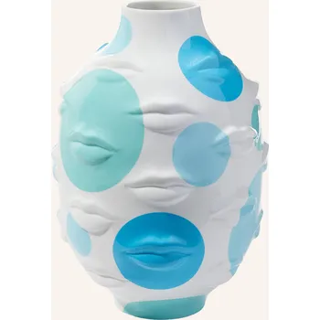 Váza Jonathan Adler Váza L'pop Gala, bílá / modrá / tyrkysová