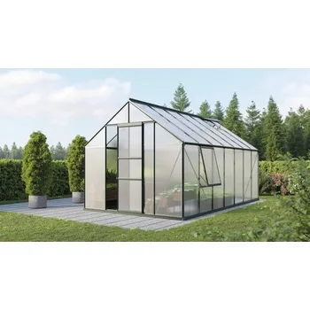 Pěstitelství Skleník Vitavia Meridian 1 11500 polykarbonát 6 mm 257 x 445 cm zelený