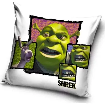Bytový textil Carbotex Povlak na polštář Shrek a oslík velur