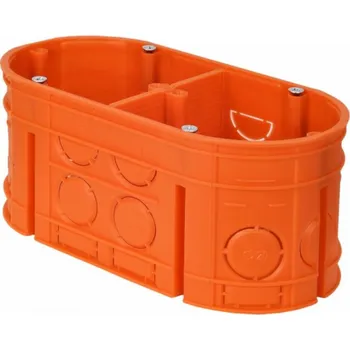 Elektroinstalační krabice Simet Simet 60F krabice pod omítku 33160008 60mm dvojitá oranžová