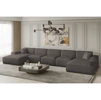 Sedací souprava Sedací souprava do U - Luga XL - Hnědá