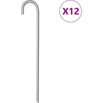 Stan vidaXL Stanové kolíky 12 ks 37 cm Ø 10 mm pozinkovaná ocel