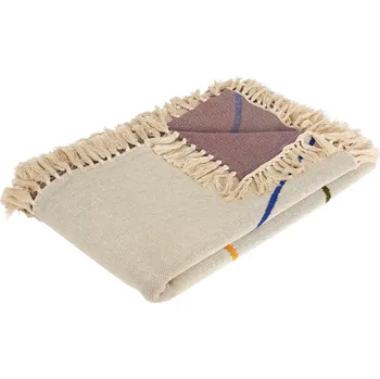 Přehoz na lůžko Hübsch, Přehoz Outline 140 x 200 cm pískový - Formadore