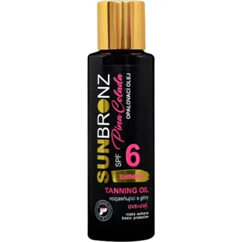 Přípravek na opalování Vivaco Sunbronz Pina Colada opalovací olej s rozjasňujícími glitry SPF6 100 ml