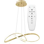 Toolight - LED závěsné svítidlo APP394-CP + dálkové ovládání, zlatá, OSW-06910