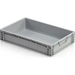 Plastová přepravka, uzavřené rukojeti, 600 x 400 x 120 mm