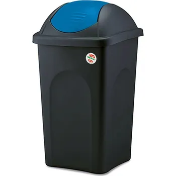 Odpadkový koš STEFANPLAST koš odp.výklop.MULTIPAT 60l čtverc.ČER/MO víko PH