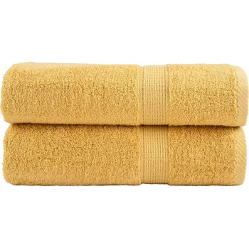 Utěrka vidaXL Prémiové osušky SOLUND 2 ks zlaté 100x150 cm 600 g/m²