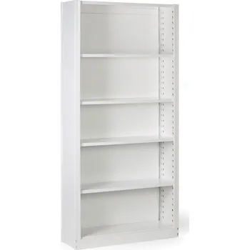 Dílenský regál Plechový regál se zadní stěnou, 2100 x 1000 x 300 mm, bílý