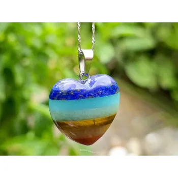 Šperk Čakra kameny srdce přívěsek bižuterní úchyt