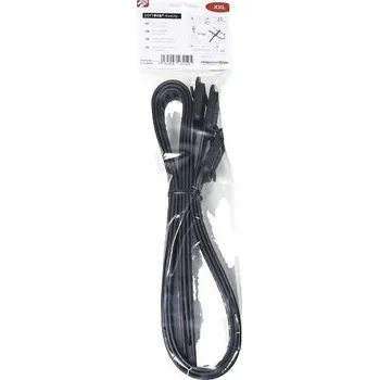 Stahovací páska HellermannTyton 115-28898, SOFTFIX XXL-TPU-BK (3), stahovací pásky, 28 mm, 880 mm, černá, 3 ks