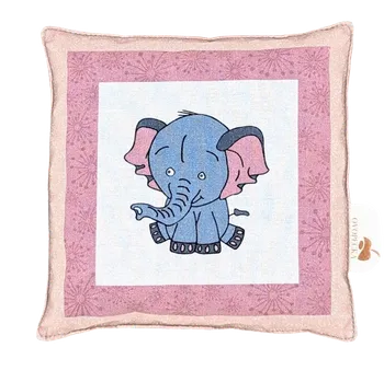 Termofor Ovopecka dětský nahřívací polštářek s třešňovými peckami Sloník růžový 15×15 cm