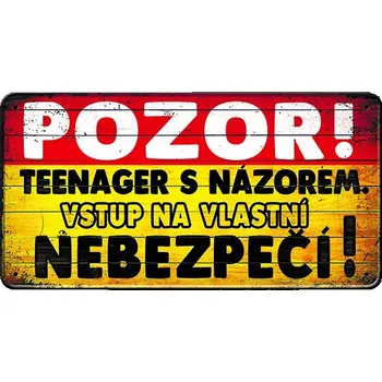 Plechová cedule Nekupto Plechová cedulka - Teenager s názorem