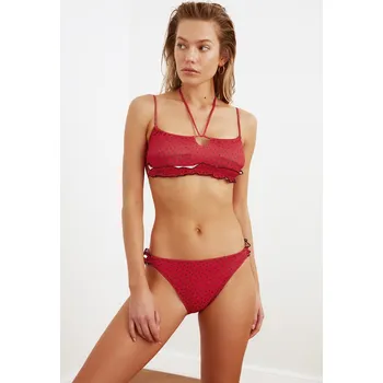 Dámské plavky Trendyol Bikini Top - Orange - Polka dot Trendyol červená 1519083