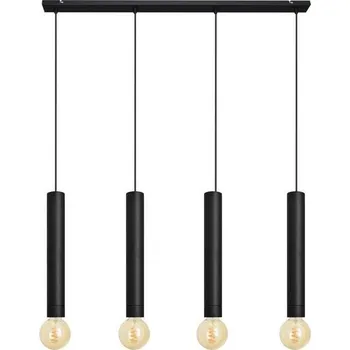 Lustr na lanku TUBA 4xE27/15W/230V černá