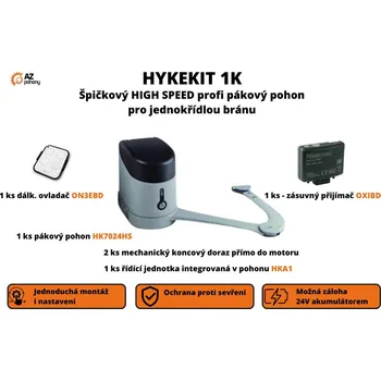 HykeKit 1K - špičkový high speed profi pákový pohon pro jednokřídlou bránu - HykeKit 1K - špičkový profi pákový pohon pro jednokřídlou bránu