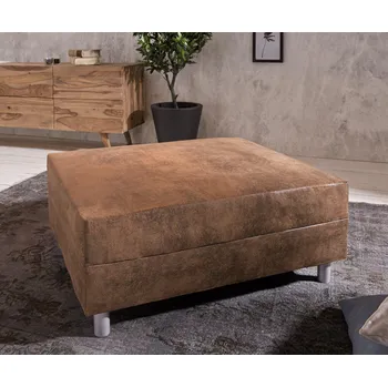 Taburet DELIFE Taburet Clovis B98 x T83 hnědý modul antický vzhled