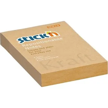 Samolepící bloček Bloček Hopax Kraft Notes, 76 x 51 mm, hnědý