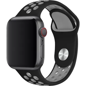 Řemínek na hodinky AW Sportovní řemínek na Apple Watch - Černo-šedý Šířka uchycení řemínku: 38/40/41/42mm, Délka řemínku: Dámský - S/M (12 - 18cm), Barva: Černo-šedý IR-AWSPRT38
