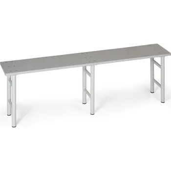 Šatní lavička, sedák - lamino, délka 2000 mm, nohy šedé