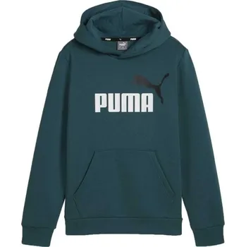 Chlapecká mikina Chlapecká mikina Puma ESSENTIALS + BIG LOGO HOODIE 128 Zelená, Bílá, Černá