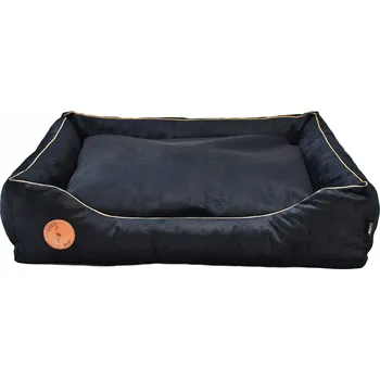 Pelíšek pro psa Pelech Cézar VELVET, černá Velikost: XL (110 x 90cm)