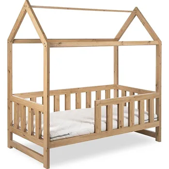 Dětská postel KLUPS Dětská postel 2v1 LIV domeček 160x80 (bez matrace) Dub