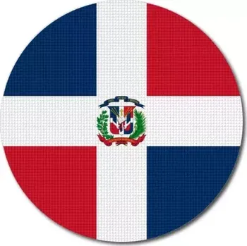 Vlajka Pelisport Dominikánská vlajka kulatá tisk ø 45 mm