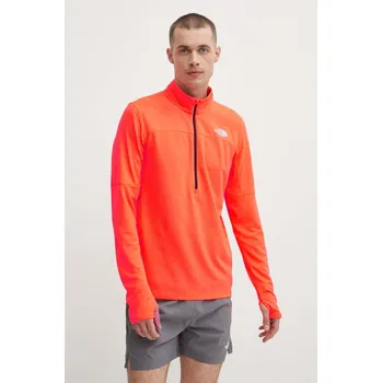 Pánské tričko Sportovní tričko s dlouhým rukávem The North Face Sunriser oranžová barva, hladký, NF0A84KRQI41 32X, vel. XL