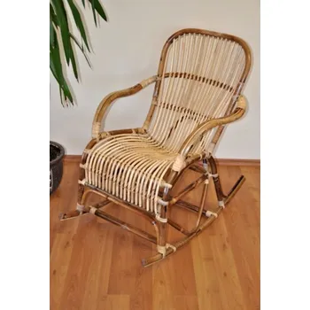 Křeslo Klasik Semamboo přírodní neloupaný ratan hnědé