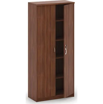 Kancelářská sestava Kancelářská skříň MIRELLI, 800 x 400 x 1800 mm, ořech