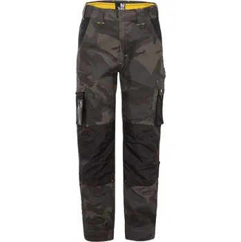 Pánské kalhoty Nine Worths Pracovní kalhoty Adam, pánské, vel.: 52, bavlna, polyester, elastan, zelený maskáč 1204CAMO52