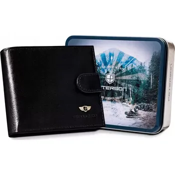 Peněženka Peterson Pánská peněženka v dárkové krabici - PTN 304Z-P ČERNÁ RFID