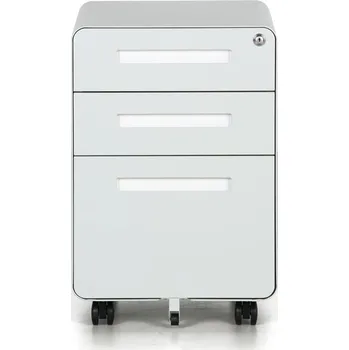 Zásuvkový kontejner Kancelářský mobilní kontejner METAL, 3 zásuvky, šedý