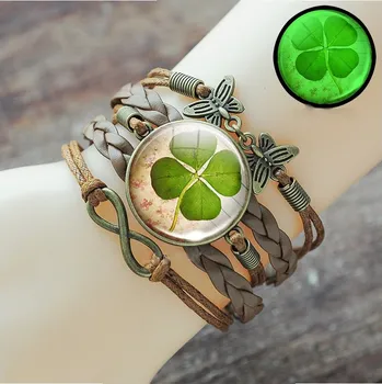 Náramek Náramek čtyřlístek - svítí ve tmě