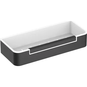 Drátěná police Stella koupelnový košík bílá-černá 16.069-B