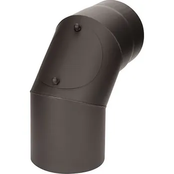 Kouřovod MTF Kouřové koleno 150mm s otvorem, černá